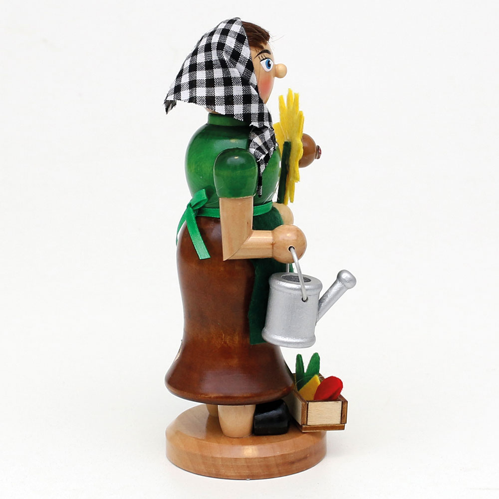 Holz Räucher Gärtnerin 19cm