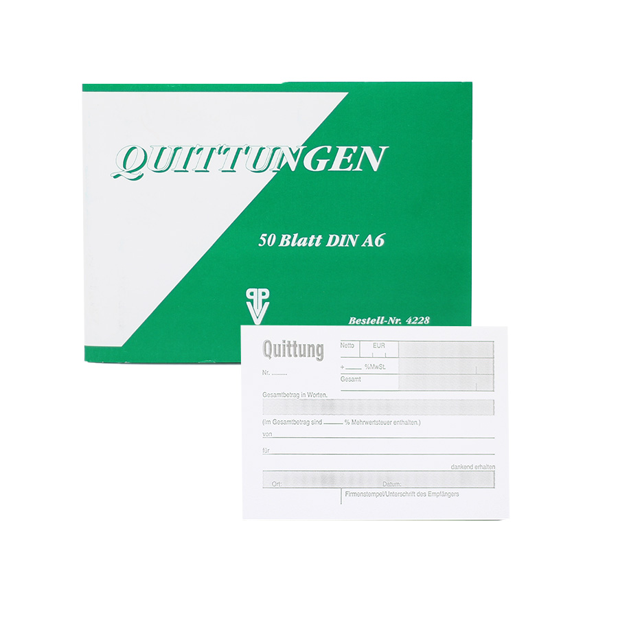 Quittungsblock 50 Blatt A6 Penig
