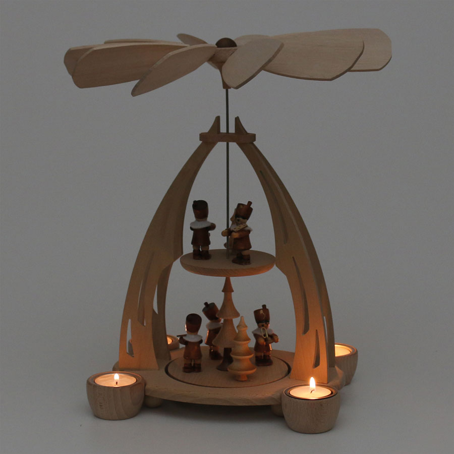 Holz Pyramide Bergleute  Sigro
