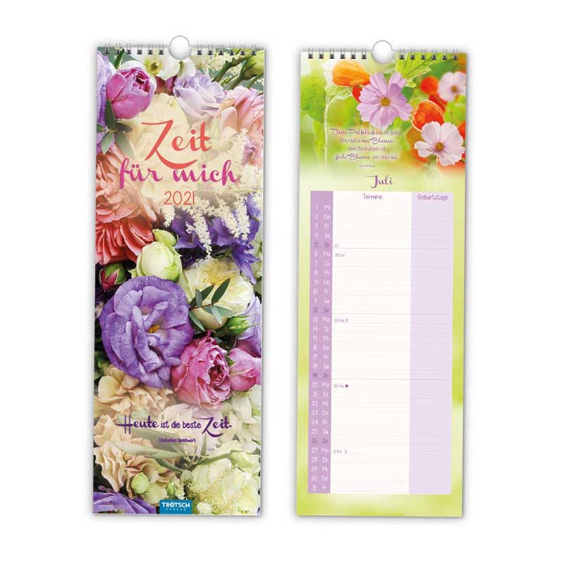 Kalender Wand Zeit für mich Streifen