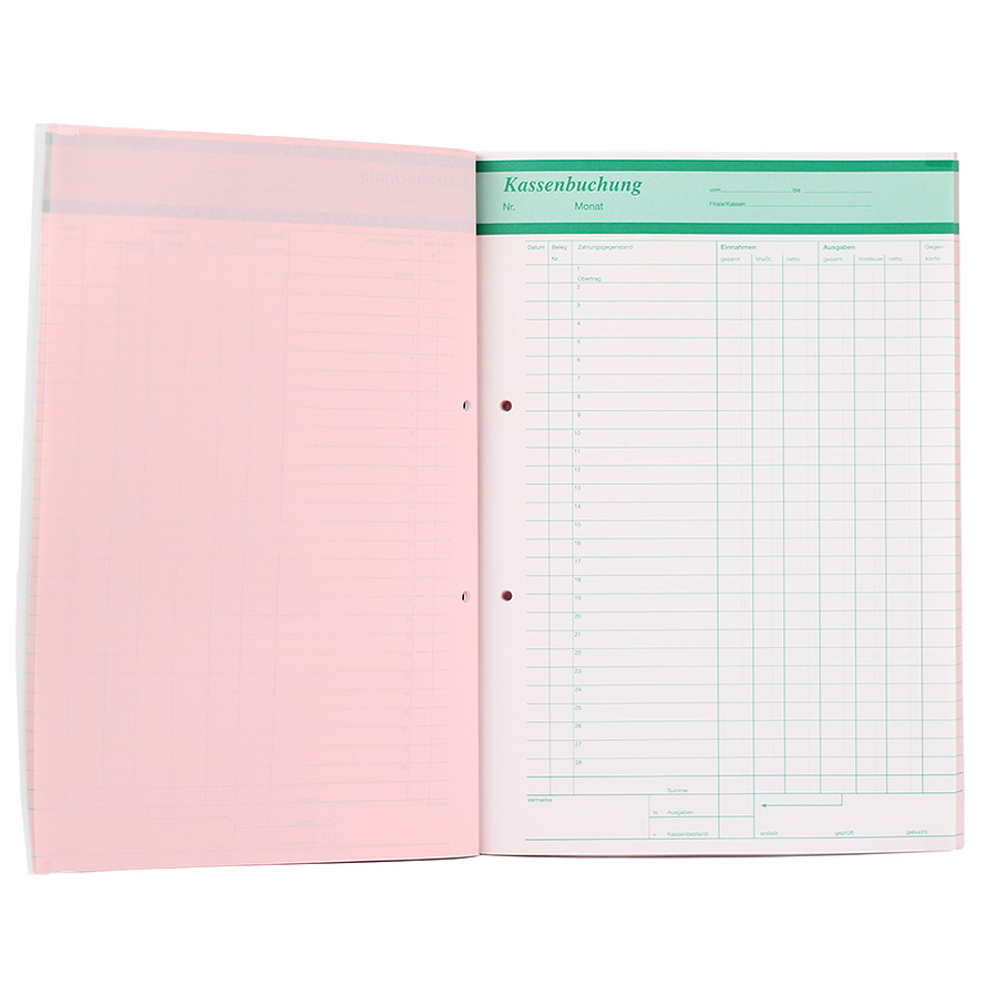 Kassenbuch 2x40 Blatt A4 Penig