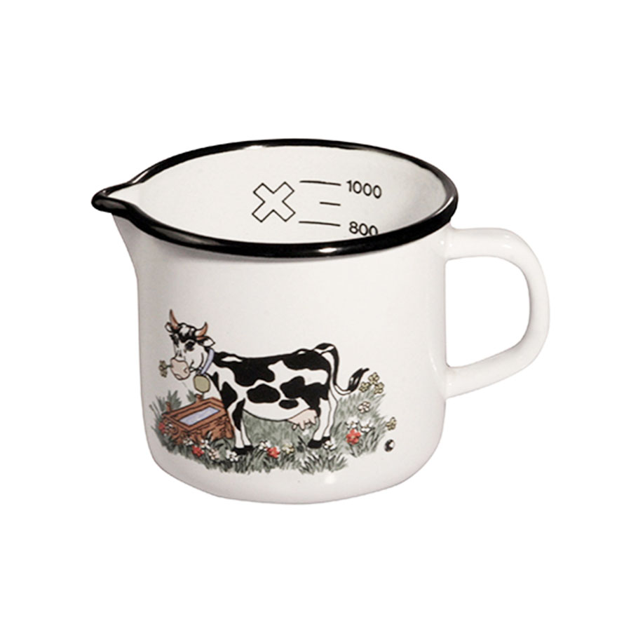Email Milchtopf 12cm,1l mit Ausguss