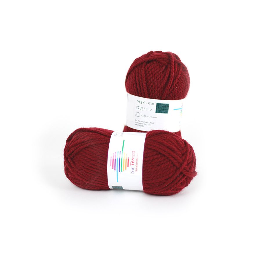 Strickwolle Tempo weinrot F23