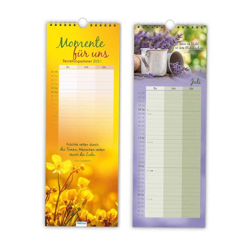 Kalender Wand  Momente für uns