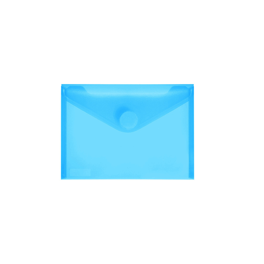Dokumententasche A6 quer blau transparent