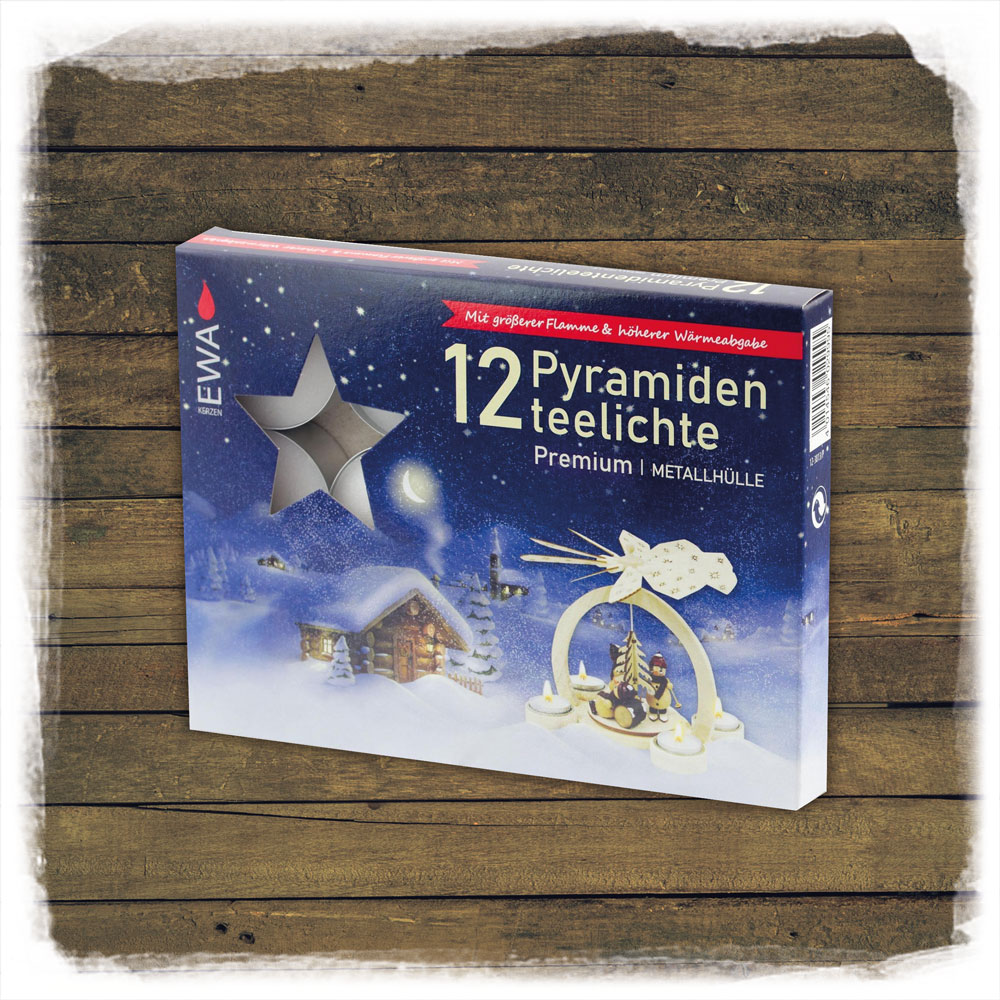 Teelichter 12er Hülse extra für Pyramiden