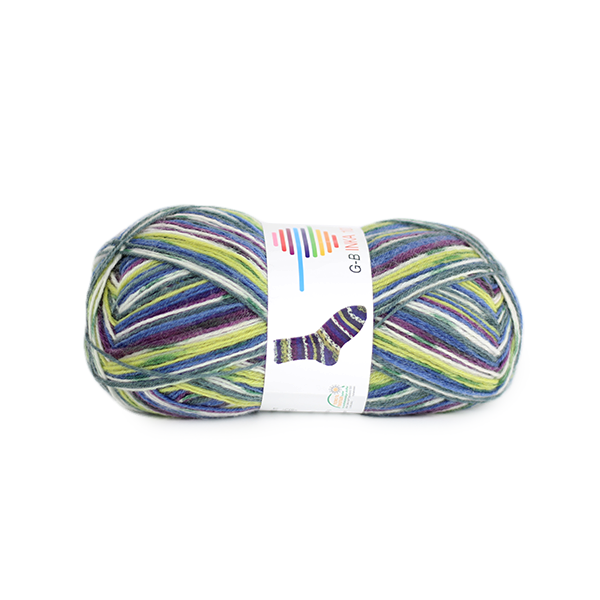 Strickwolle Inka100 lila-grün-blautöne 113
