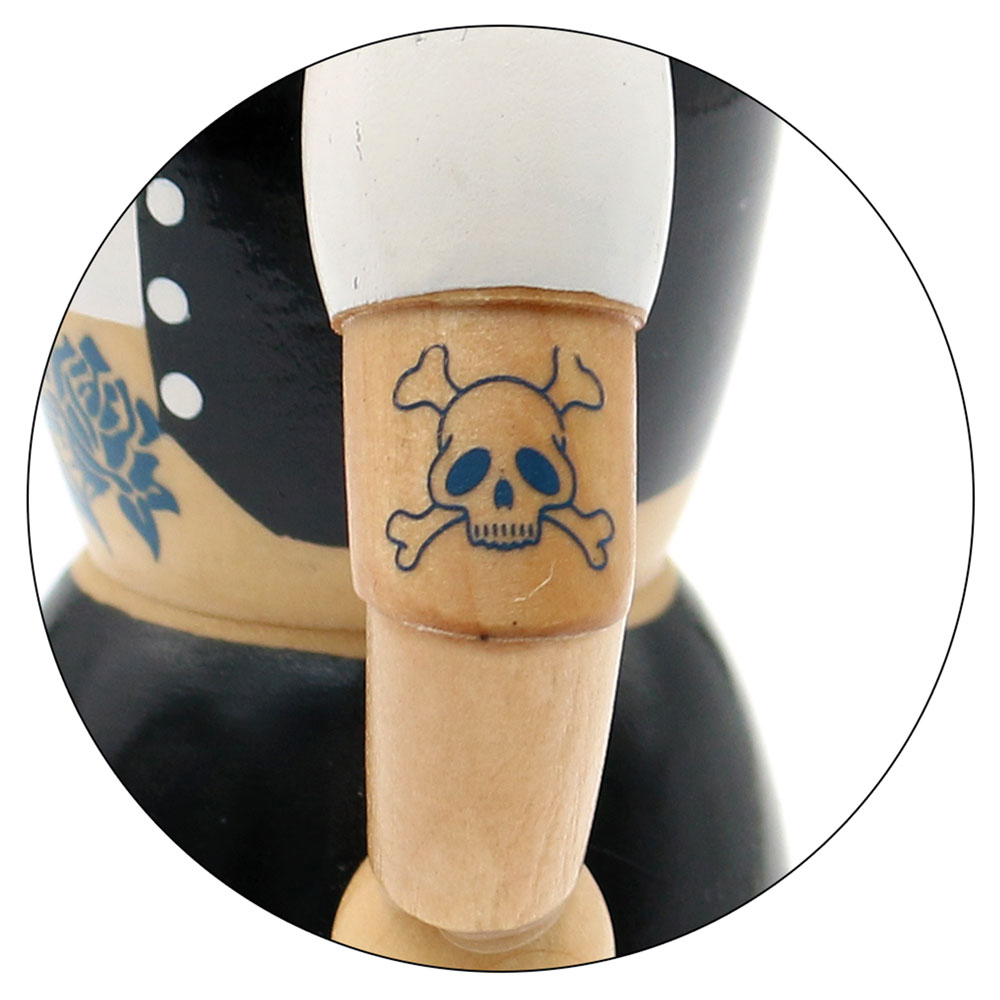 Holz Räucherfrau Punk-Lady 19cm Sigro