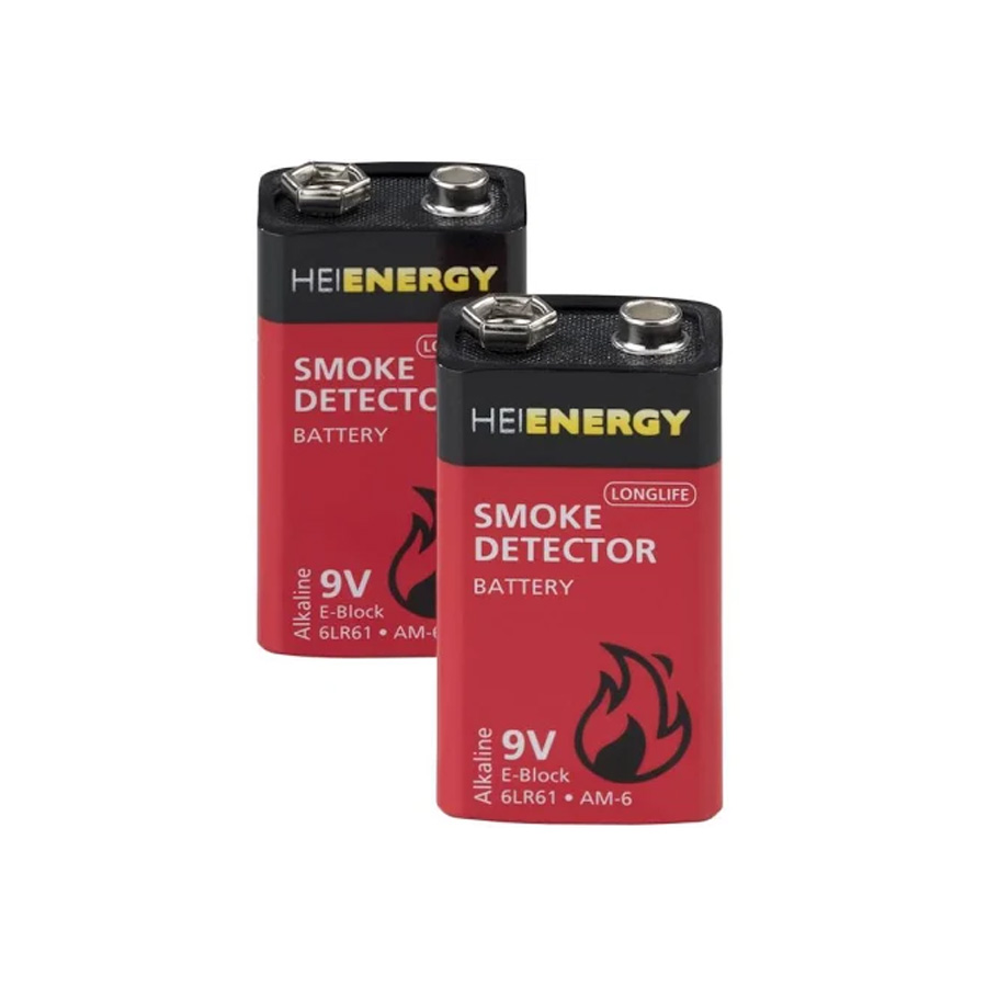 Batterie 9-Volt Block f.Rauchmelder 2er