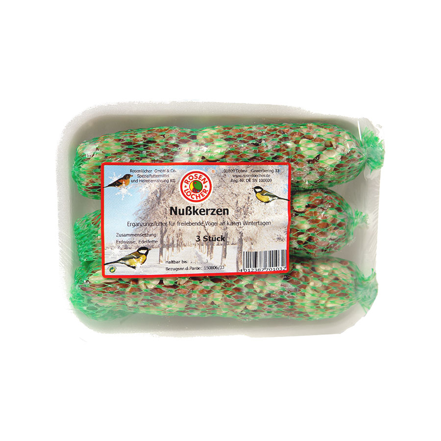 Nußkerzen 3er 