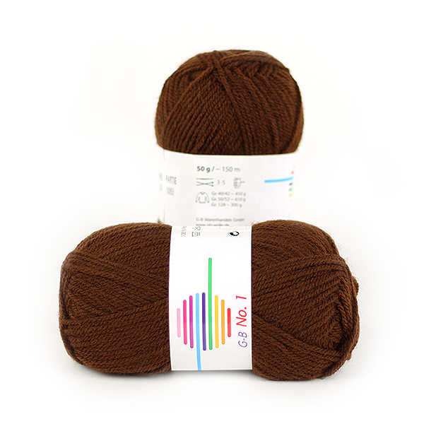 Strickwolle No.1 braun 1880