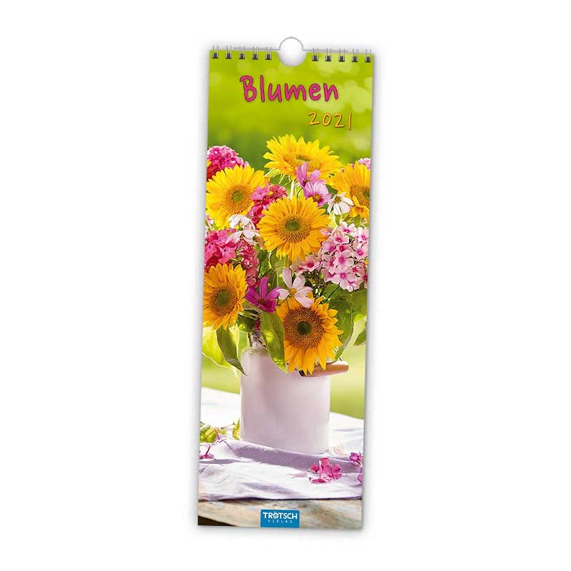 Kalender Wand Blumen Streifen