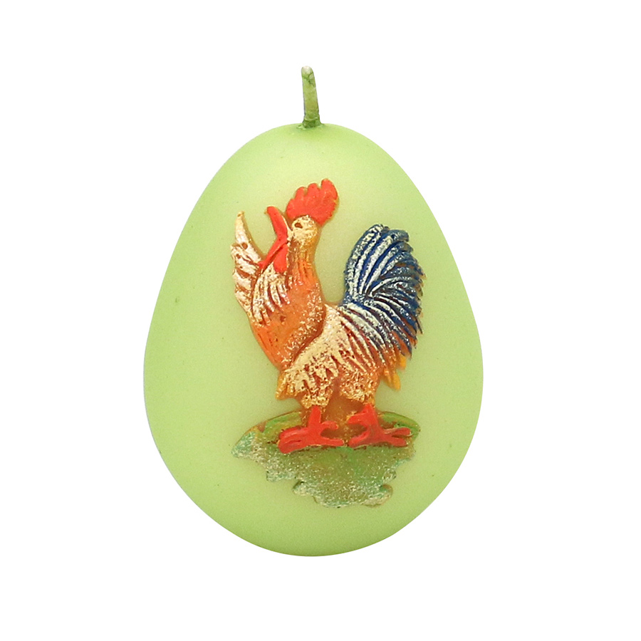 Kerze Osterei  6cm Motiv auf Eipalette