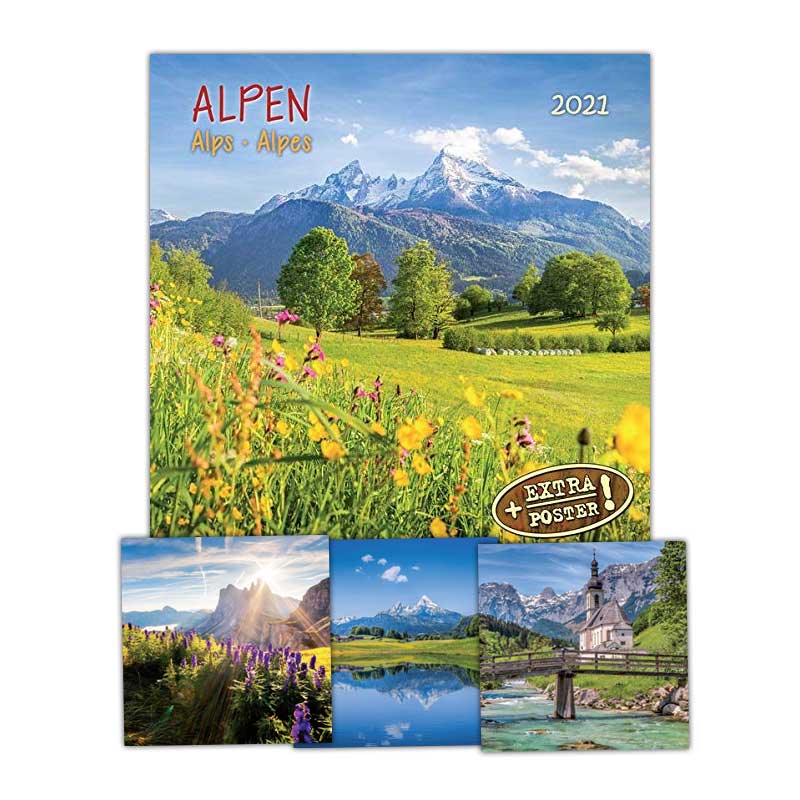Kalender Broschüre Alpen 30x60cm H&B