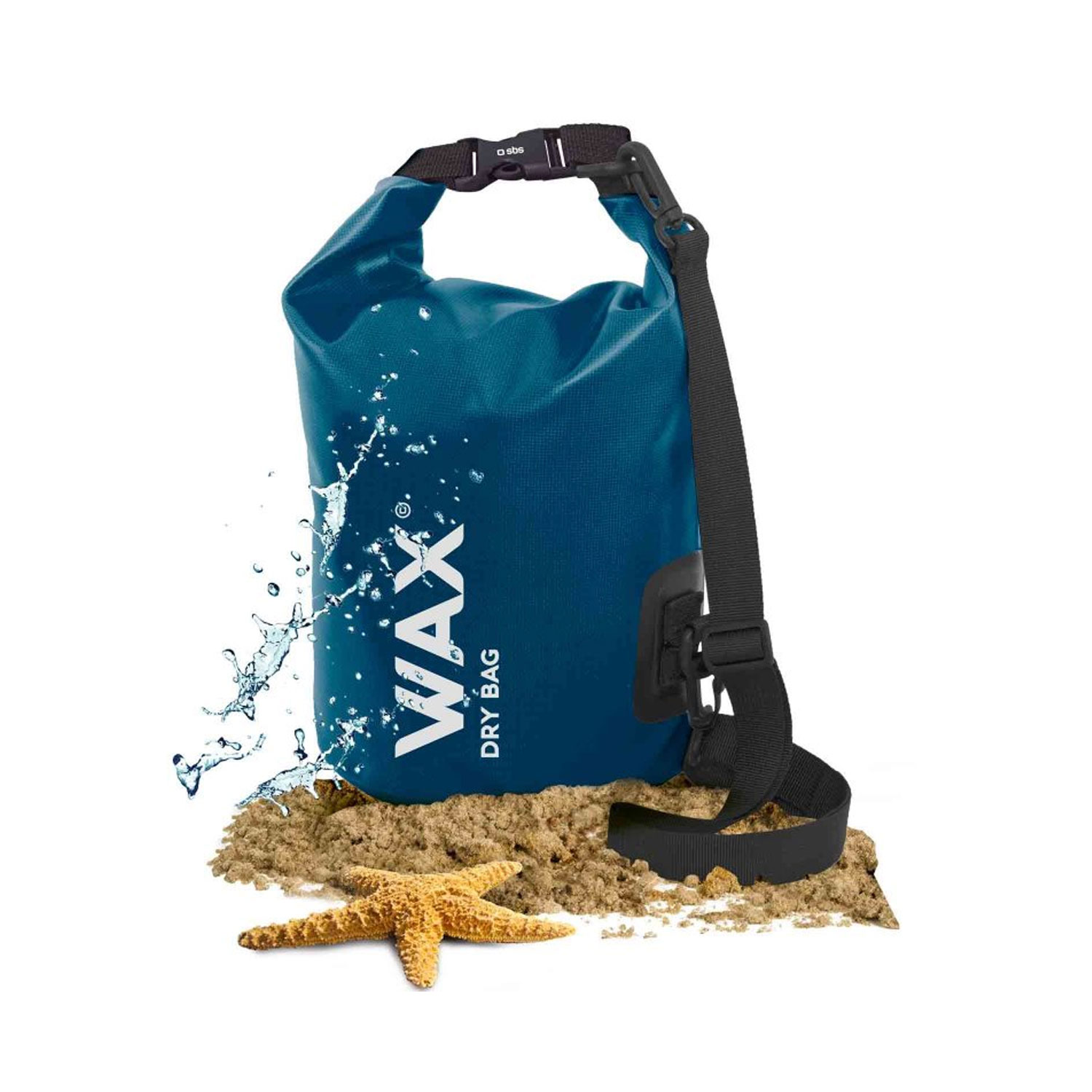 Strandrucksack 5 Liter wasserfest blau