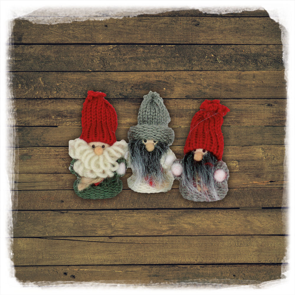 Deko Anhänger Wichtel 'Nordic' 3er Set 6cm Noor