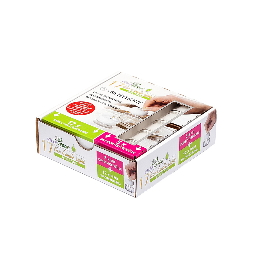 ECL Teelichter Kombipack 17er weiß