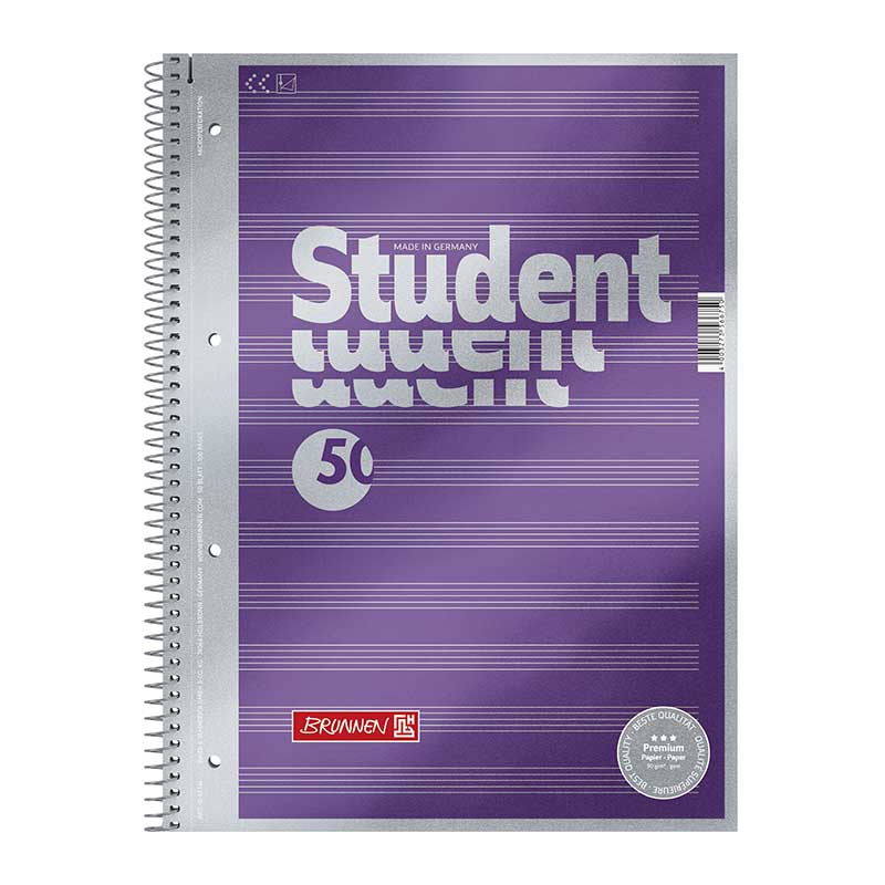 Collegebock A4 Noten  Premium  Brunnen
