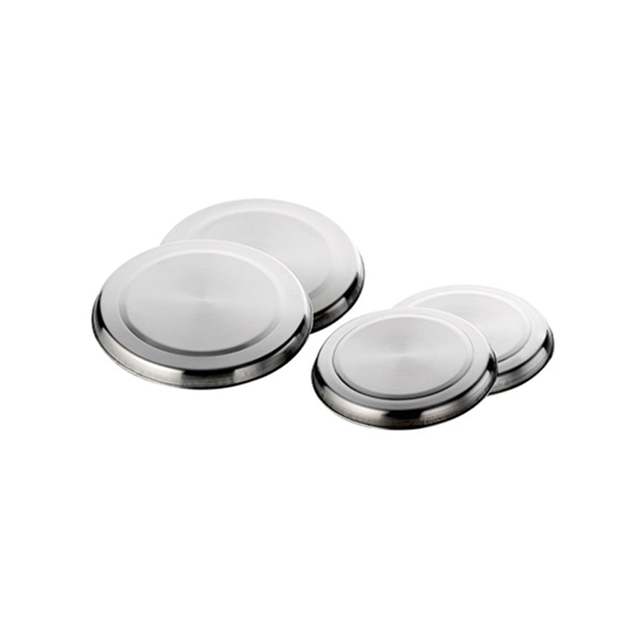 Herdabdeckplatten-Set 4er Edelstahl