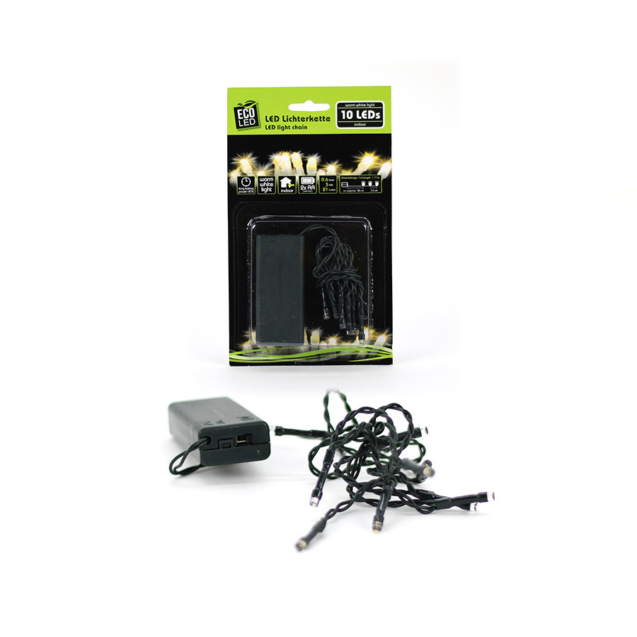 Lichterkette 10 LED ww schw.Kabel  NOOR