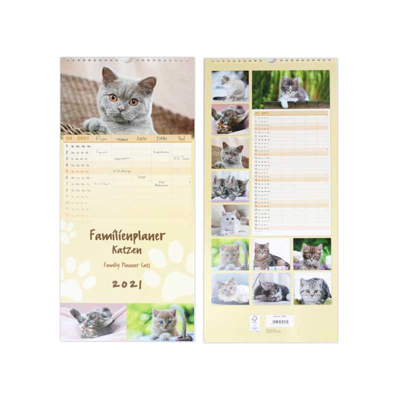 Kalender Familienpl. Katzen 21x45cm H&B