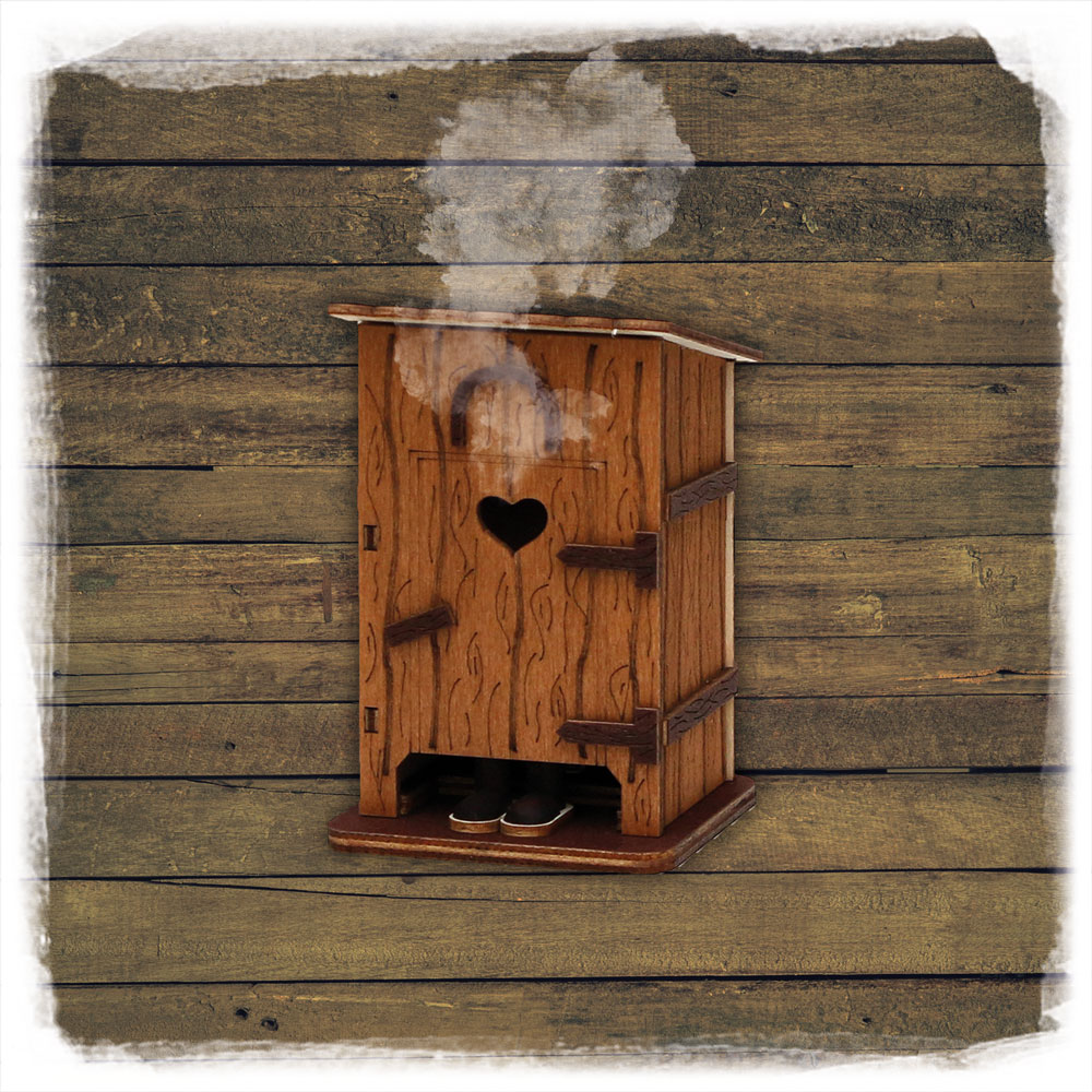Holz Räucherhütte WC 