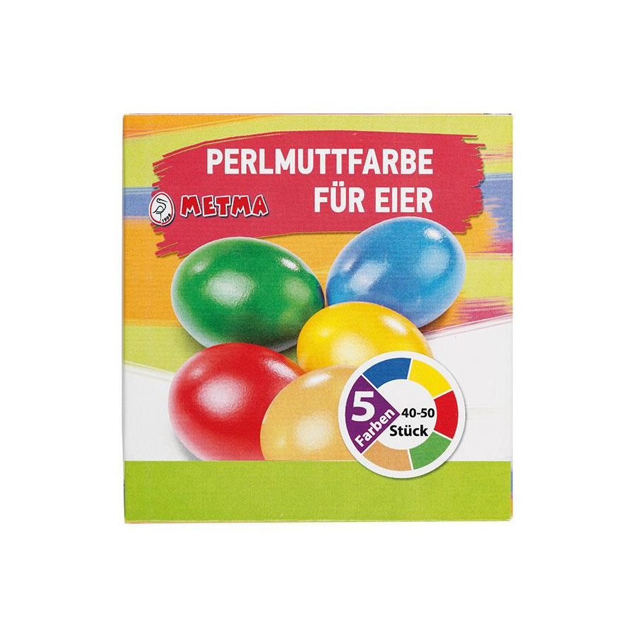 Ostereierfarben Perlmutt  'Goldeffekt' 5 Farben  METMA