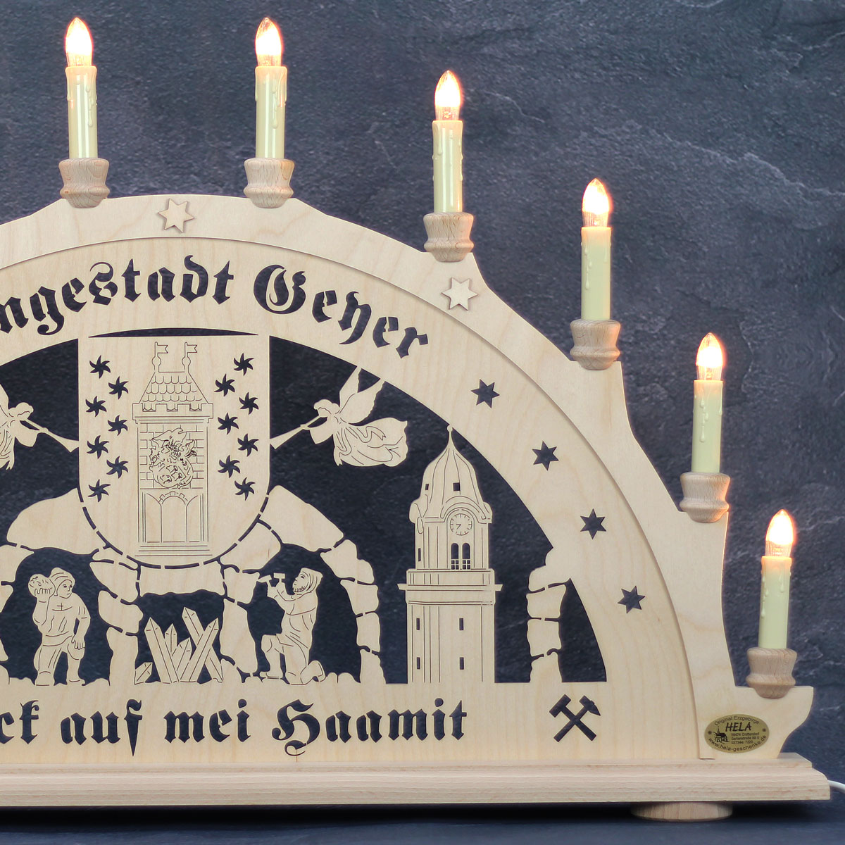 Erzgeb. Schwibbogen 10flg. Geyer W-HL4076