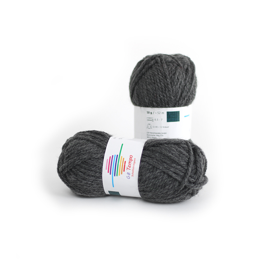 Strickwolle Tempo anthrazit F08