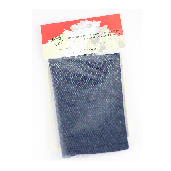 Jeansflicken eckig, dunkelblau 17x15cm