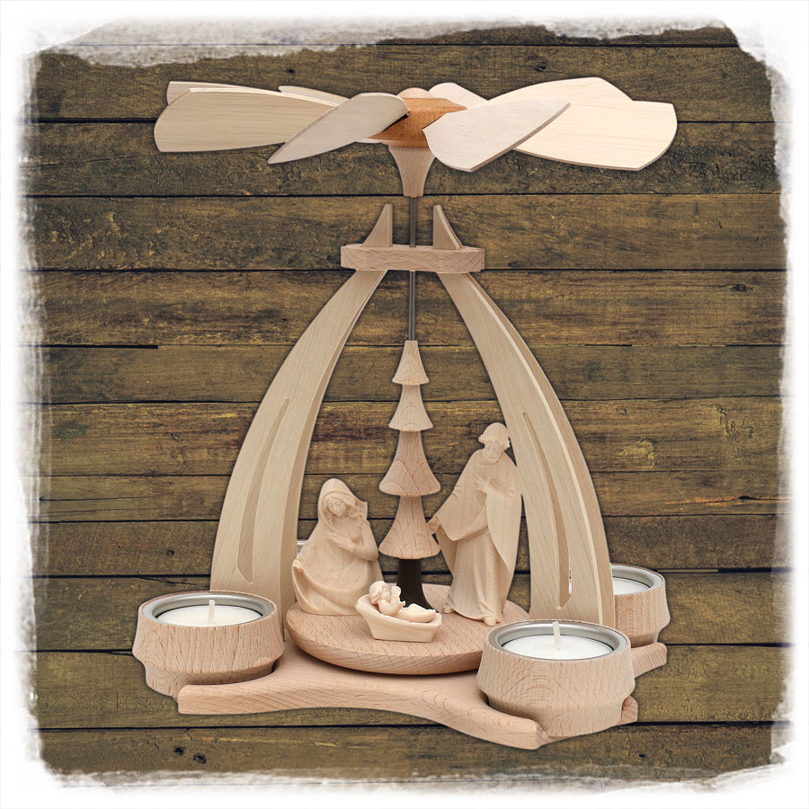 Holz Pyramide heilige Familie  Sigro
