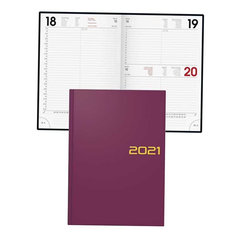 Kalender Buch A5 bordo