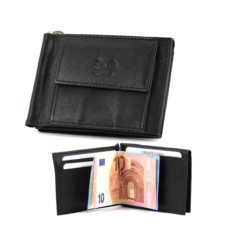 Geldbörse L&B Dollarclip 2342 schwarz