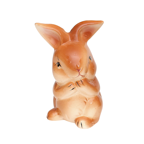 Porzellan Hase braun 12cm 4fach