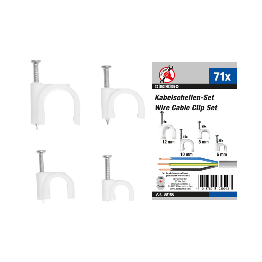Kabelschellen-Set 71-tlg.