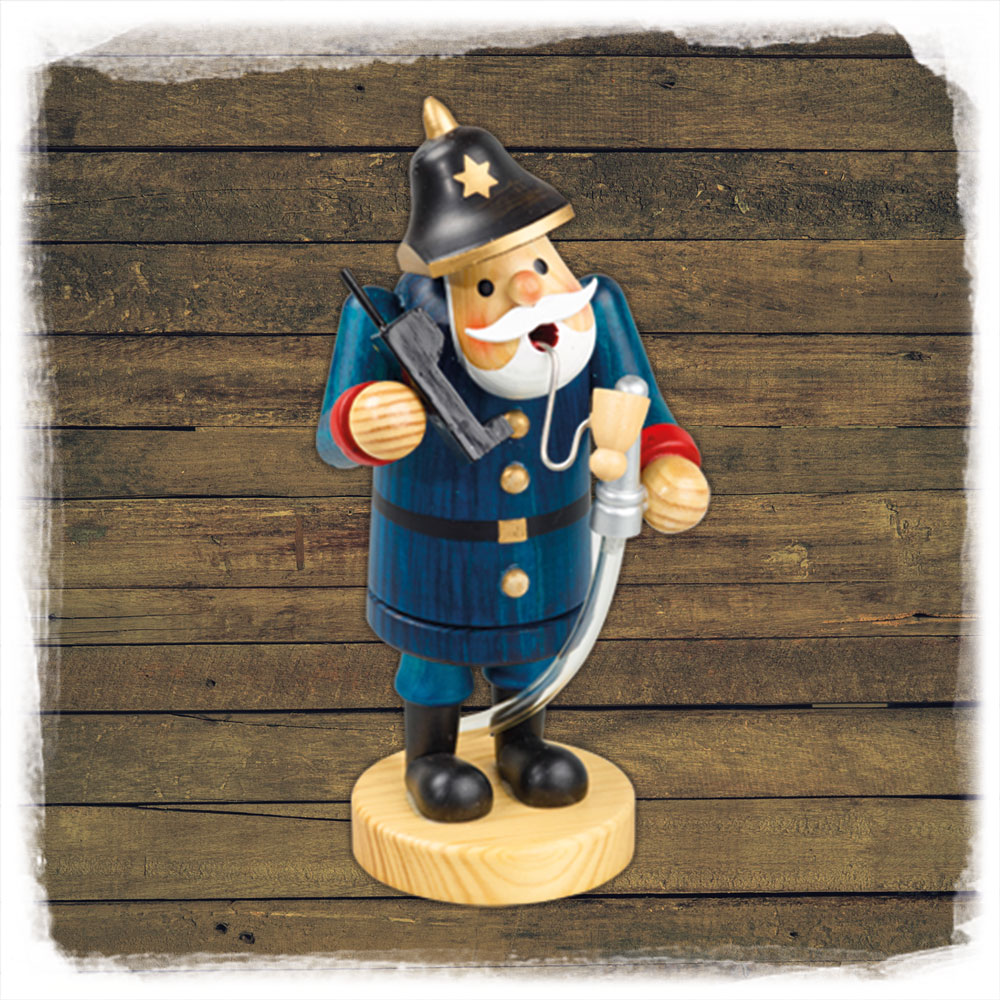Holz Räuchermann 14cm Feuerwehrmann Schulte