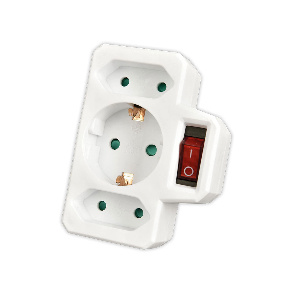 Verteilerstecker 1 Schuco 2 Euro Schalter
