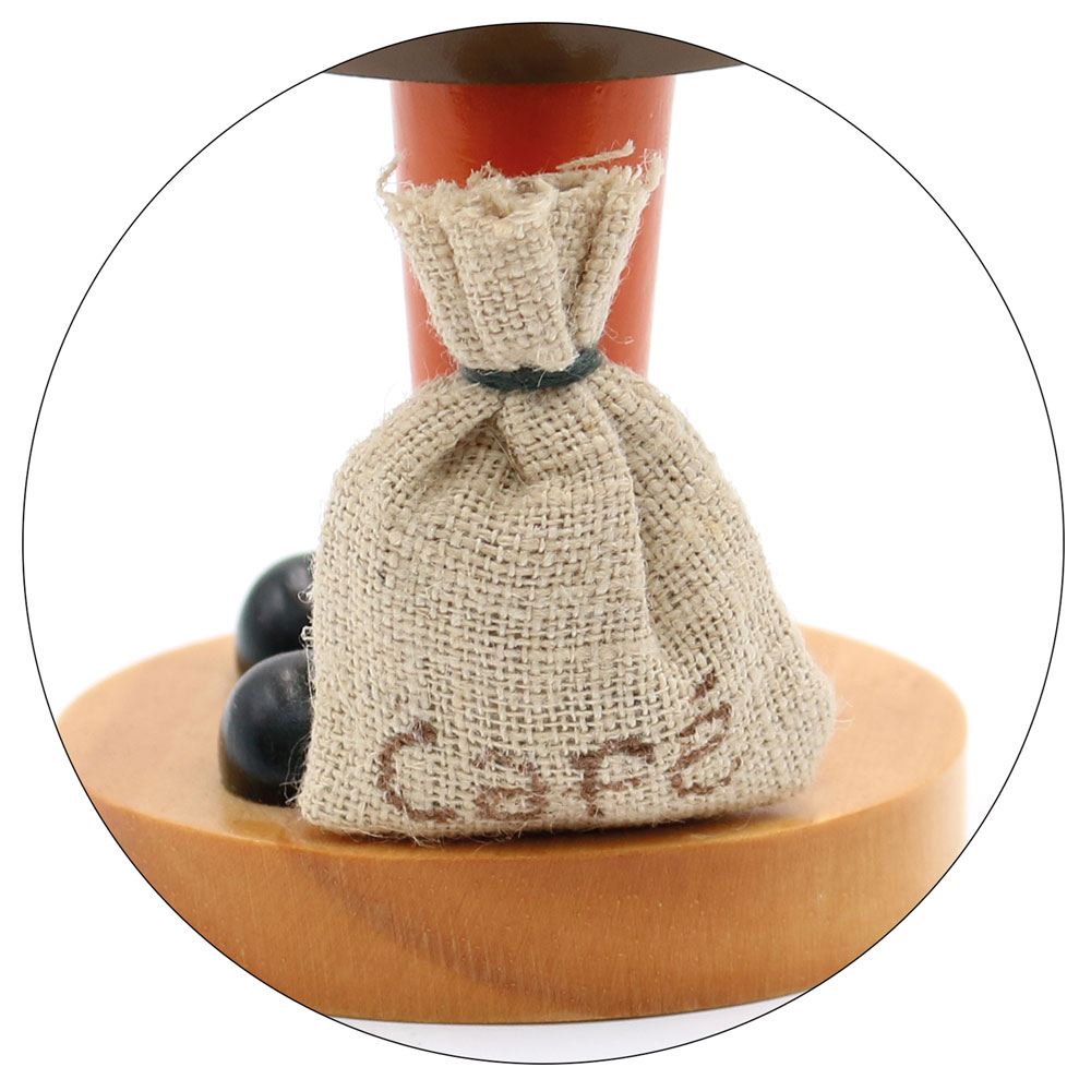 Holz Räucherfig. Kaffeemann 20cm