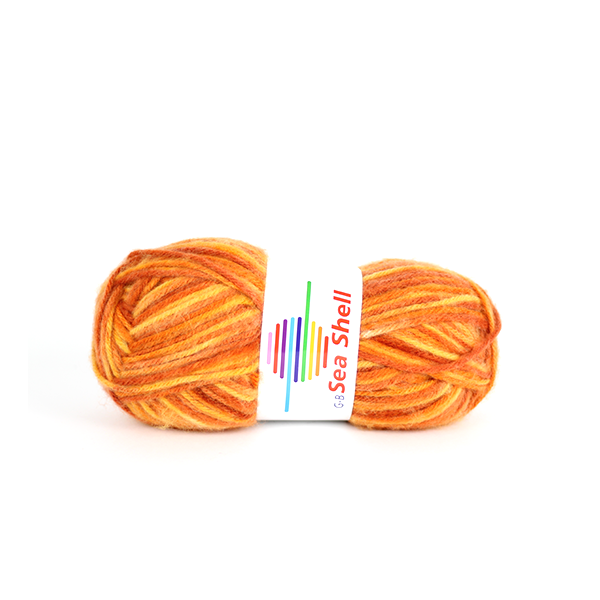 Strickwolle Sea Shell gelb-curry-orange 140