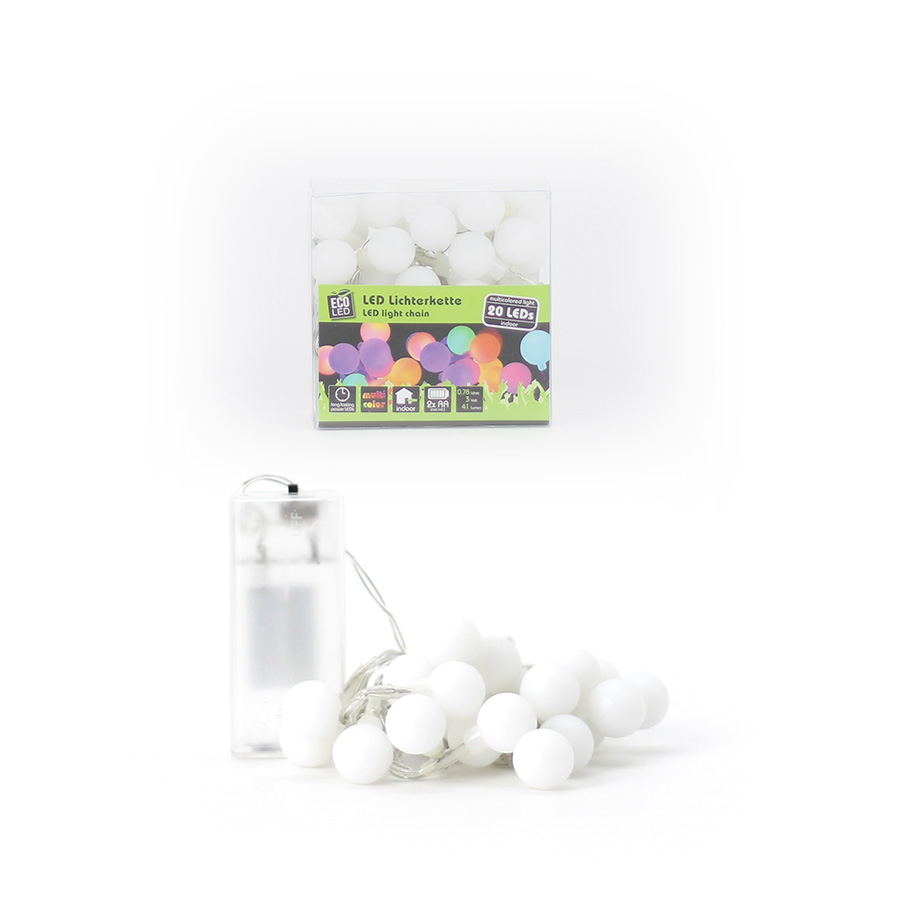 Lichterkette Party small, 20 Kugeln, multicolor