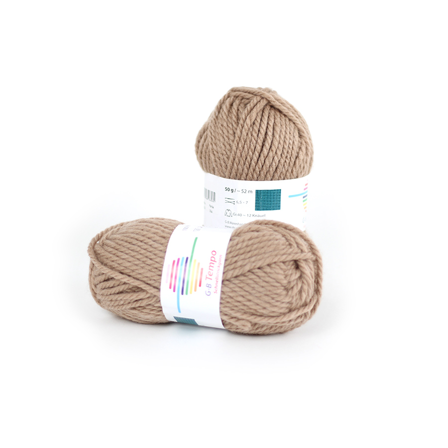 Strickwolle Tempo taupe F22