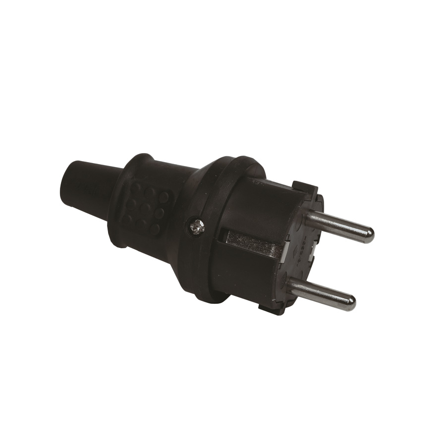 Schutzkontakt-Stecker Gummi
