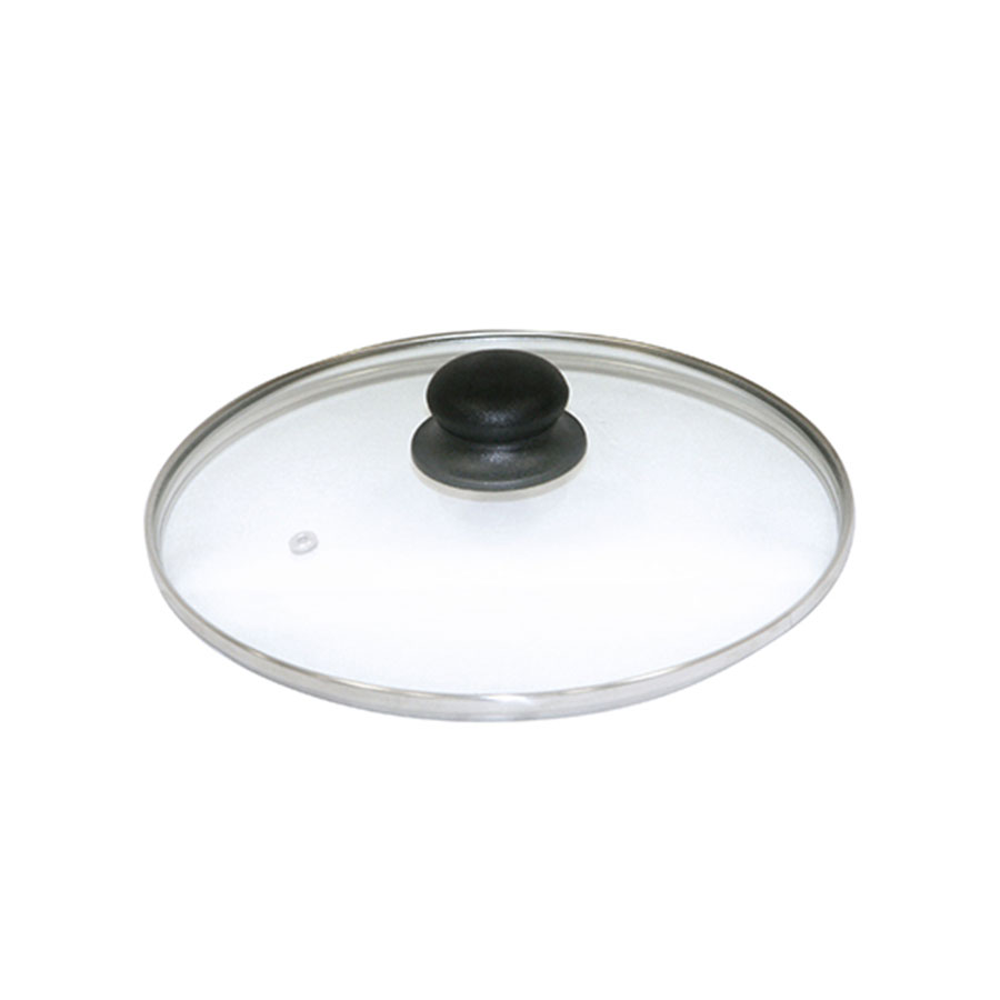 Glasdeckel 28 cm mit Edelstahlrand