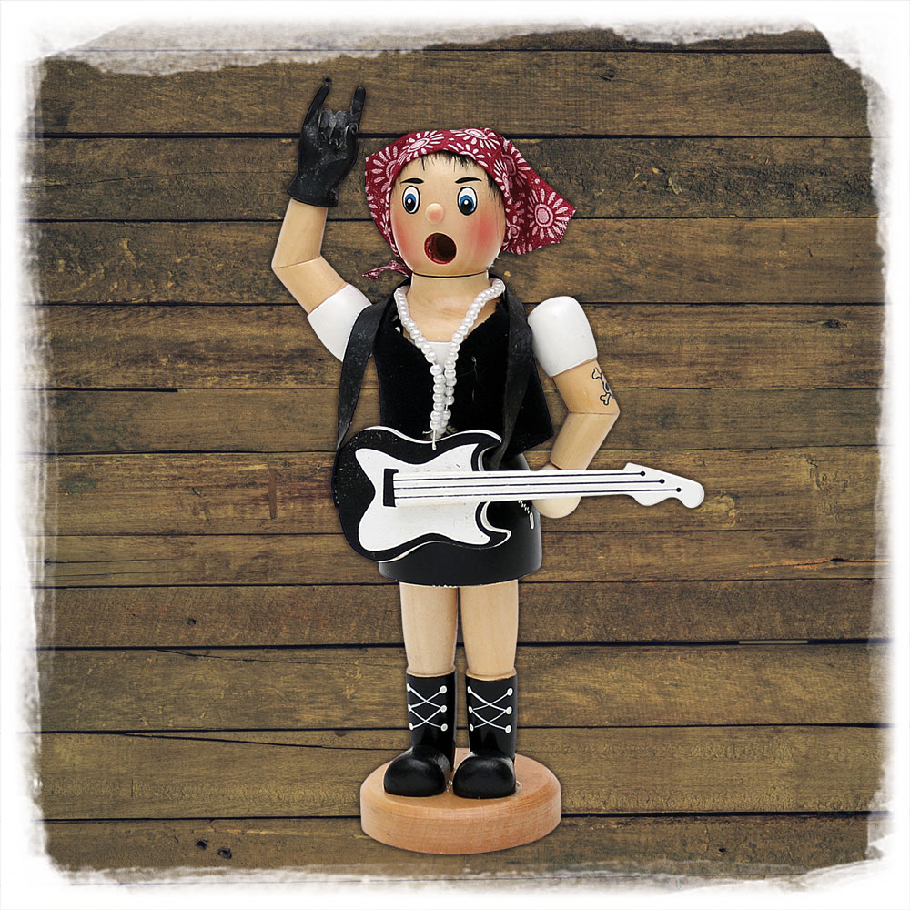 Holz Räucherfrau Rock-Lady 19cm Sigro