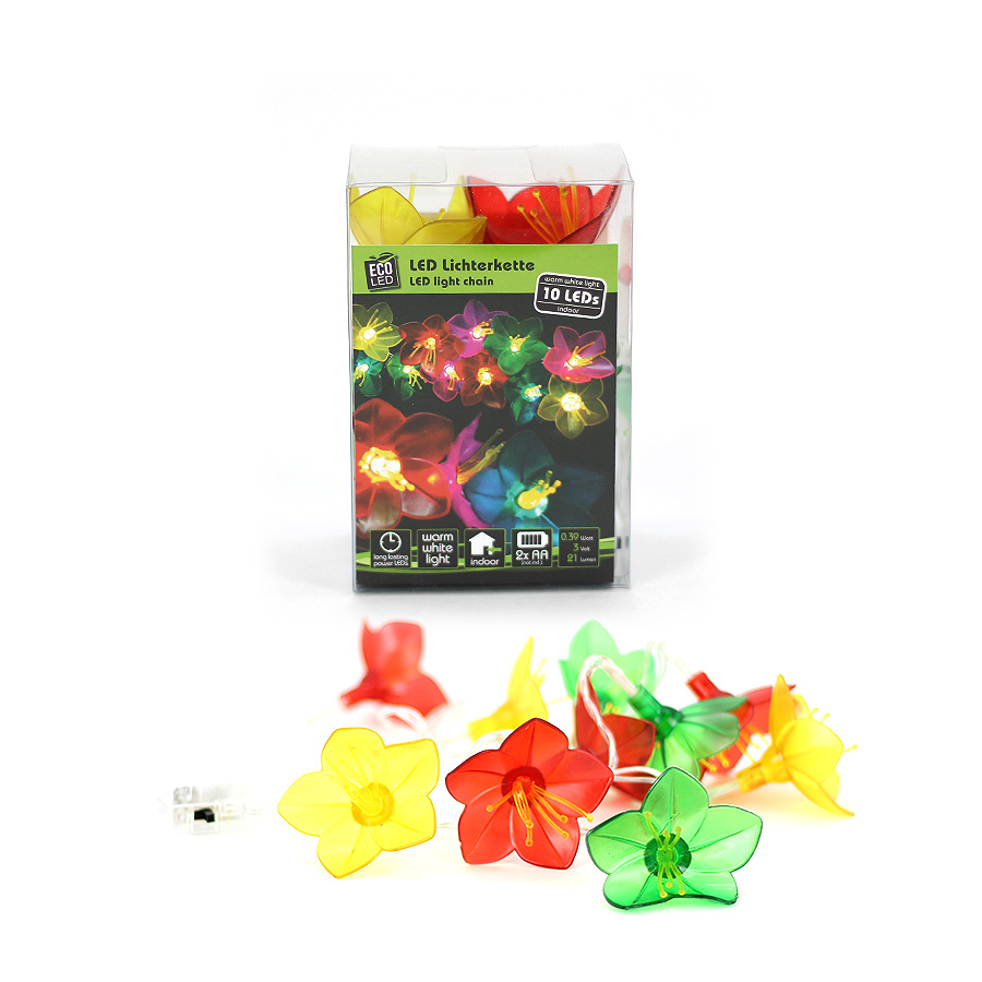 LED Lichterkette Blumen,10 LEDs,  NOOR