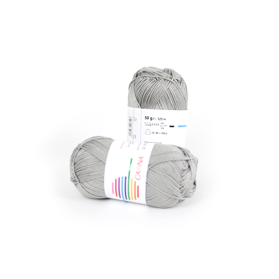 Strickwolle Carina grau 145