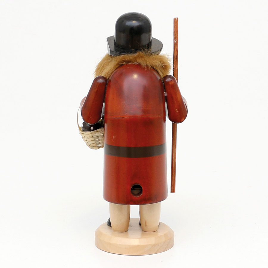 Holz Räucher Pilzsammler 20cm