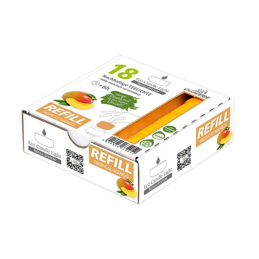 ECL Teelichter Refill 18er Tropical-Mango