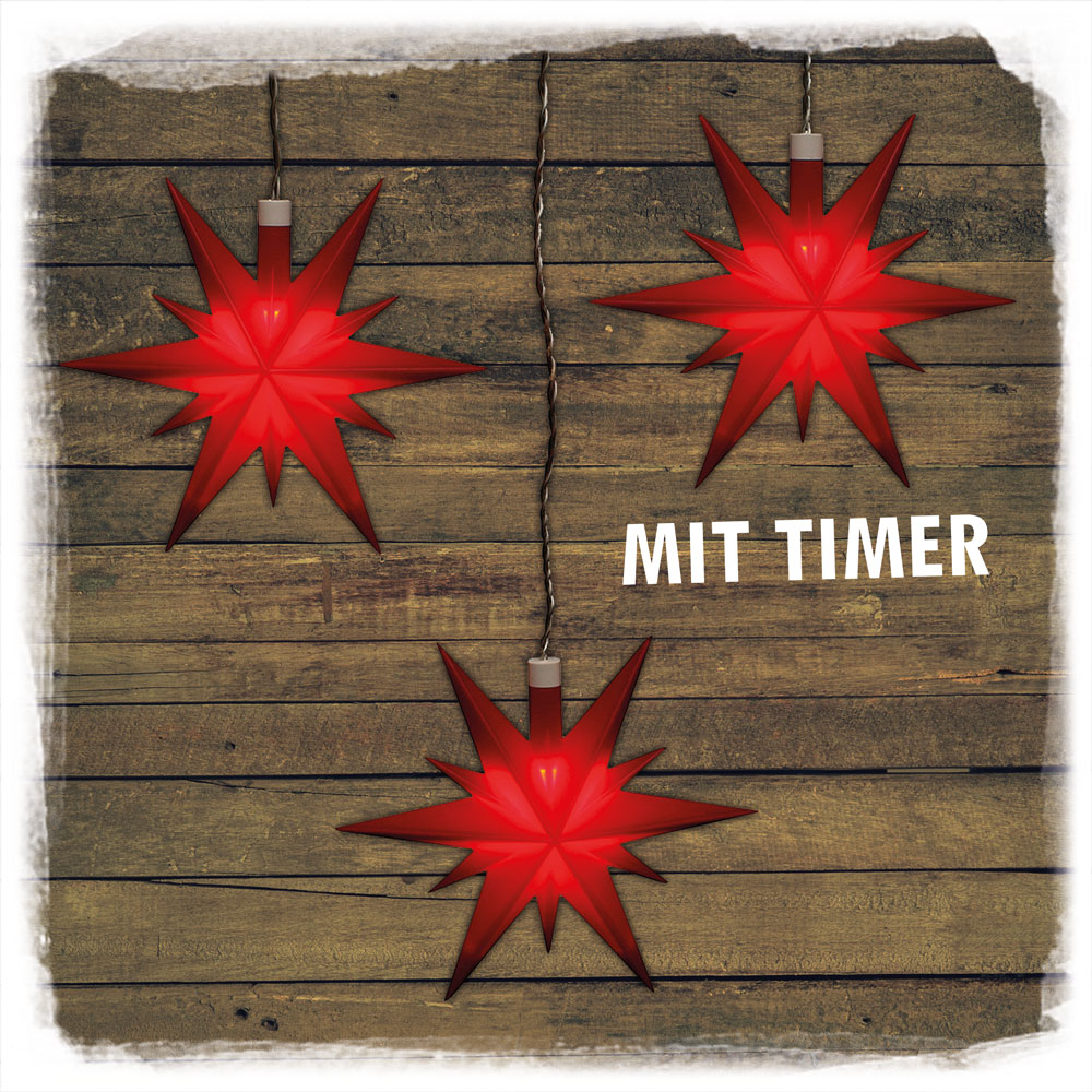 Adventsstern 3er rot Timer 6h Falkenstein