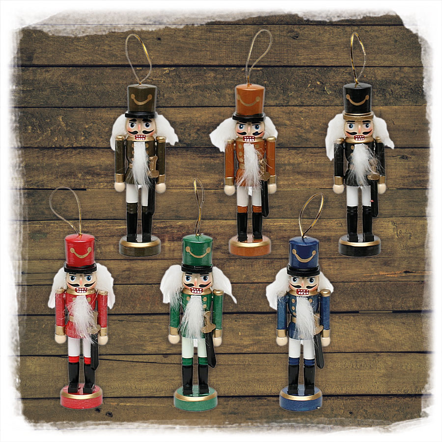 Holz Baumbehang Nussknacker 6er Set